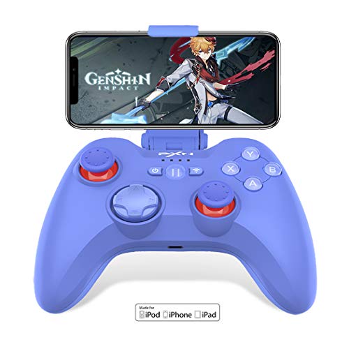 PXN 6603 MFi Certified Wireless Game Controller, Gaming Controller Joypad with Adjustable Clamp Holder Compatible Compatible with iOS iPhone/iPad/iPod PXN 6603 MFi Certified Wireless Game Controller, Gaming Controller Joypad with Adjustable Clamp Holder Compatible Compatible with iOS iPhone/iPad/iPod