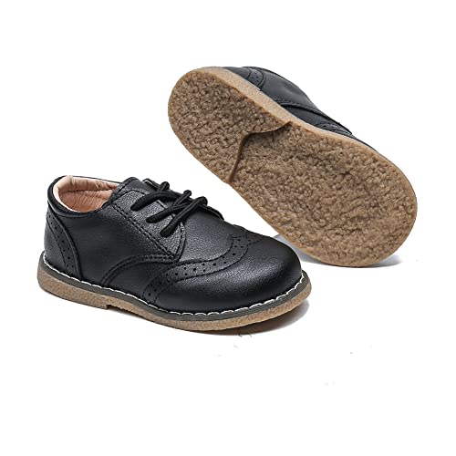 Image of Boys School Uniform Dress Shoes Casual Oxford Flats Toddler Girl Dress Shoes