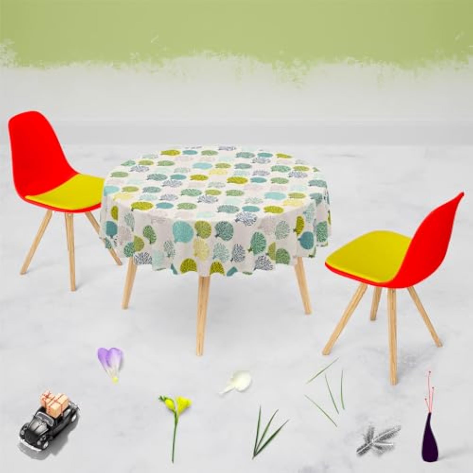 Autumn Leaf Velvet Table Cloth Cover for Dining & Center Table