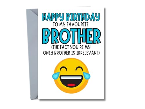 Brother Birthday Card Funny from Sister or Brother JBS98