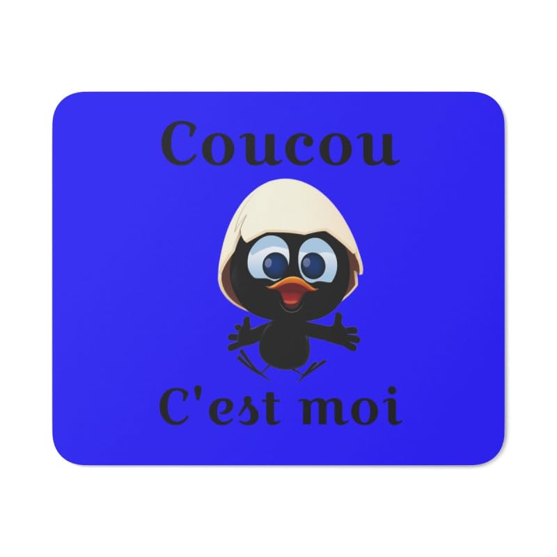 Teecustom Tapis de Souris Calimero Coucou C'est Moi 22x18 cm antidérapant 2mm Idée Cadeau