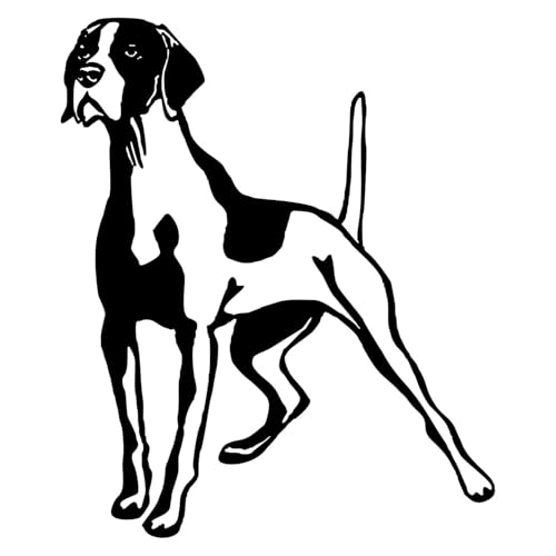 Adesivo Prespaziato raffiigurante un cane razza Pointer colore Nero