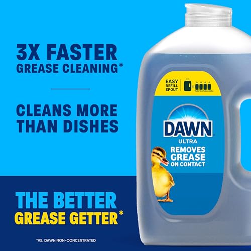 Dawn Ultra Dish Soap Refill Jug, Large Size Liquid Dishwashing Detergent, Powerful Dish Soap for Grease, Apple Blossom Scent, 67oz - image 4