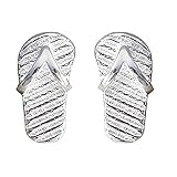 sandalen nieten gold Schnell-Transport 1-2 Woche Handmade accessories Kakupao Silber Ohrstecker Flip Flops Sandalen Ohrringe Silber Ohrstecker Flip Flop Schmuck Strand Schmuck