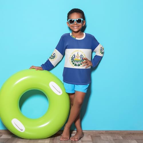 Image of Aflyko Boys' Rash Guard Shirts Xmas UPF 50+ Sun Protection Swim Shirt