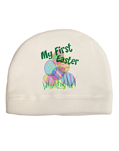 TOOLOUD My First Easter Gel Look Print Child Fleece Beanie Cap Hat White