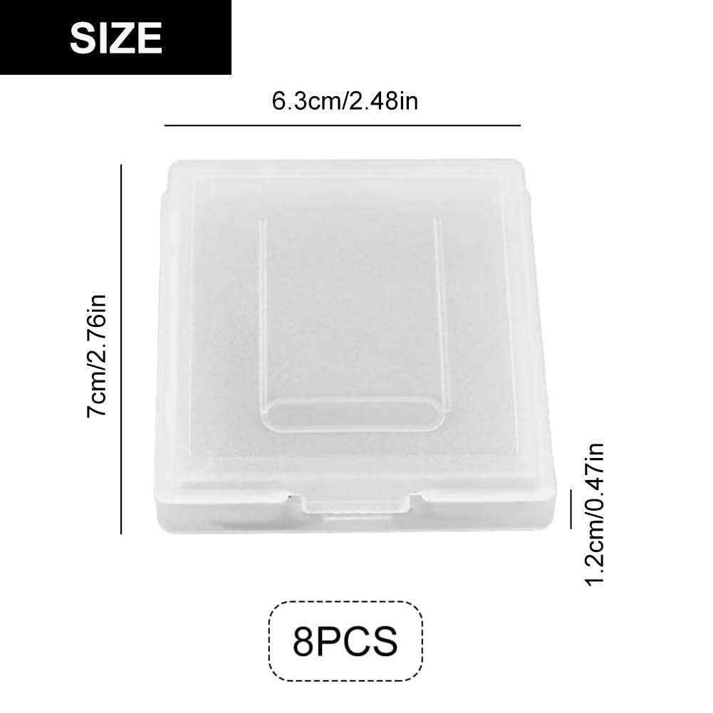 Game Card Cartucho De Almacenamiento,Caja De La Caja Cubierta De Polvo,Protectores de Juegos,Funda de Cartucho de Juego de Plástico Transparente,para Nintendo Game Boy GBA Boxed Game,8 PCS