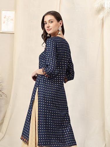 Image of MIRCHI FASHION Women's Straight Fit Paisley Printed And Embellished Kurta Set with Dupatta and Trouser