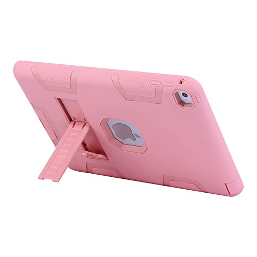 Ipad Air 2 Case,Ipad 6 Case, Aicase [Three Layer] Convertible [Heavy Duty] Rugged Hybrid Protective & Kickstand Case With Stylus And Screen Protector For Ipad Air 2, Ipad Air 6 (Rose Gold) #TOP1