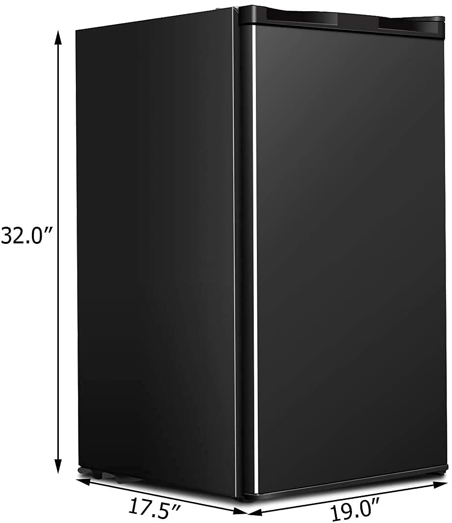 Mat Expert 3.2 Cu.Ft Mini Refrigerator, Compact Compressor Freezer W/Reversible Single Door, Adjustable Thermostat & Low Noise, Mini Beverage Cooler W/Bottle Rack, Small Cooler For Office/Dorm/Home on Fridge.com - View 5