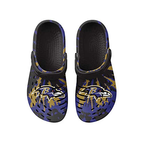 Image of FOCO Mens NFL Team Logo Tie-dye Garden Water Sandals Shoes Slipper Clogs with Strap
