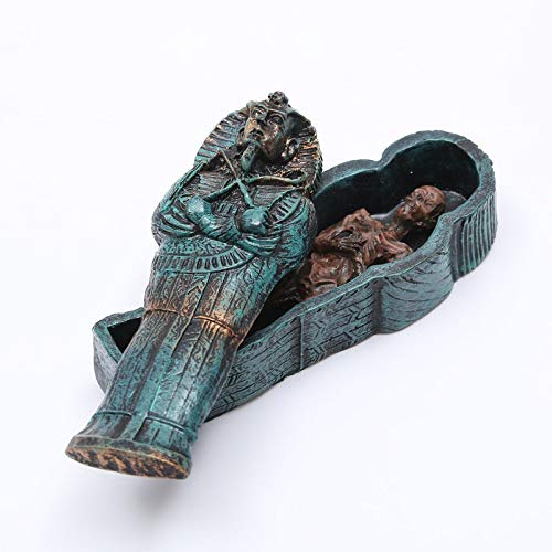 Figurine de Momie égyptienne et crâne miniature pour décoration d'aquarium vintage