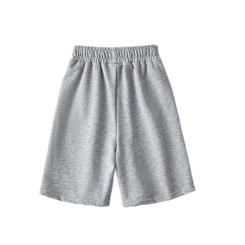 Dmmtot Last Minute Deals - Pantalones cortos deportivos para niños, de algodón, cintura elástica, con bolsillos, pantalones deportivos activos, bermudas de color sólido, pantalones cortos de fútbol