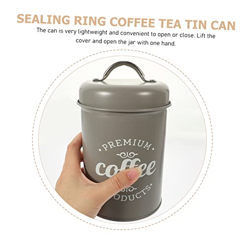 Recipiente para café y té mate gris metálico tarro sellado dulces condimentos 1200ml 4
