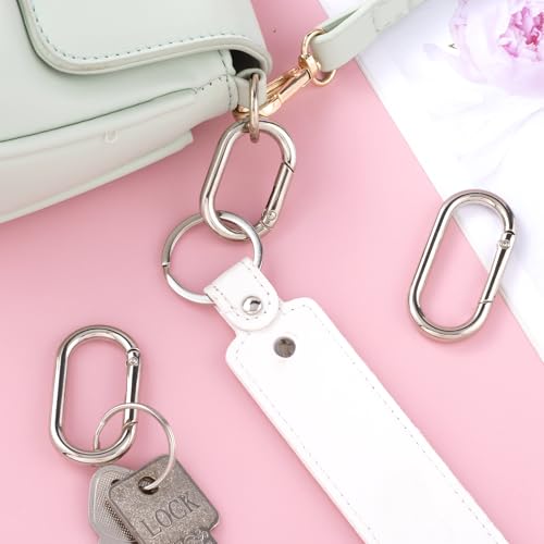 Image of Oval Spring Ring Clips, Metal Keyring Purse Clip
