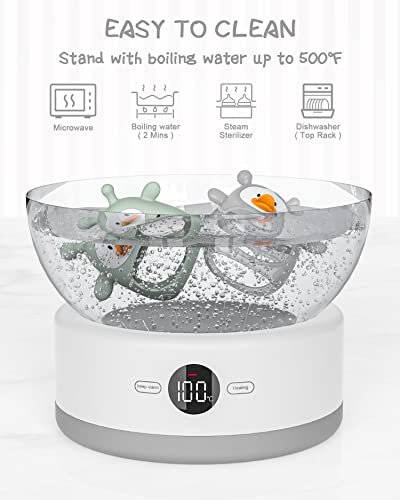 Image of 【2 Packs】 Teething Toys for Babies 0-6 Months, Never Drop Silicone Baby Teether, Hand Pacifier for Sucking Babies, Soothing Pain Relief, Best Chew Toy for Teething Baby, Teething Mitten for New Born