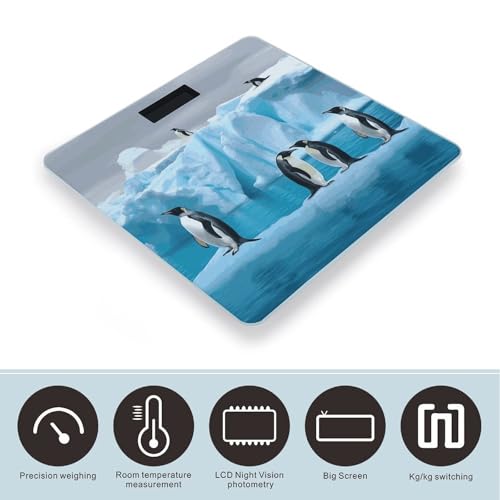 Báscula digital FekiLoot para baño con pantalla grande miniatura 3
