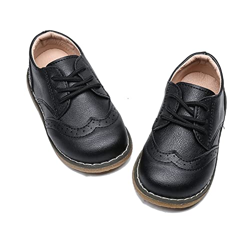 Image of Boys School Uniform Dress Shoes Casual Oxford Flats Toddler Girl Dress Shoes