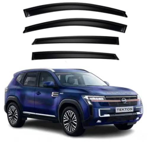 Image of Premium Smoke Car Door Visor Front+Rear Sun /Rain Guard Outside Mount Tape-On Window Visors Compatible with Nissan Tekton (2026)