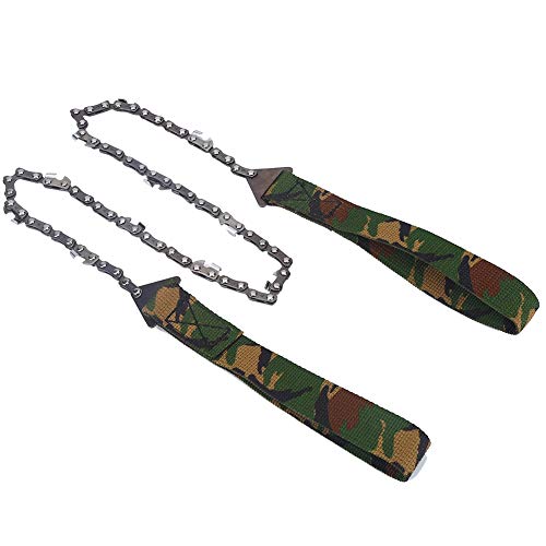 Multifunctional Outdoor Camouflage Survival Chainsaw Emergency Rescue Tools Hand Chain Saw Cable Saw Camp Saw Survival Gear Backpacking Saw