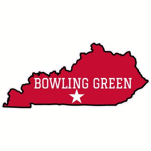 U.S. Custom Stickers Bowling Green Kentucky State Sticker 3 Inch