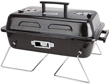 Miniatura 2 de Duke Grills Omaha Go Anywhere - Parrilla portátil de carbón con tapa, mini parrilla de mesa para camping, barco, portón trasero, barbacoa, diseño de