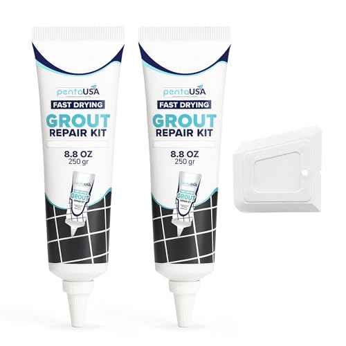 PentaUSA Premixed Tile Grout Repair Kit 2 Pack - White