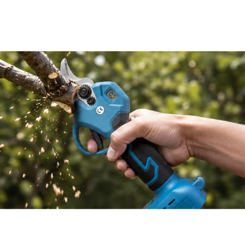 VARDEN Forbice Elettrica da Potatura Brushless Ø30 mm, Cesoia a Batteria Professionale, Taglio Progressivo, 2 Batterie al Litio, Valigetta Inclusa, per Vigneto, Uliveto, Frutteto e Giardinaggio