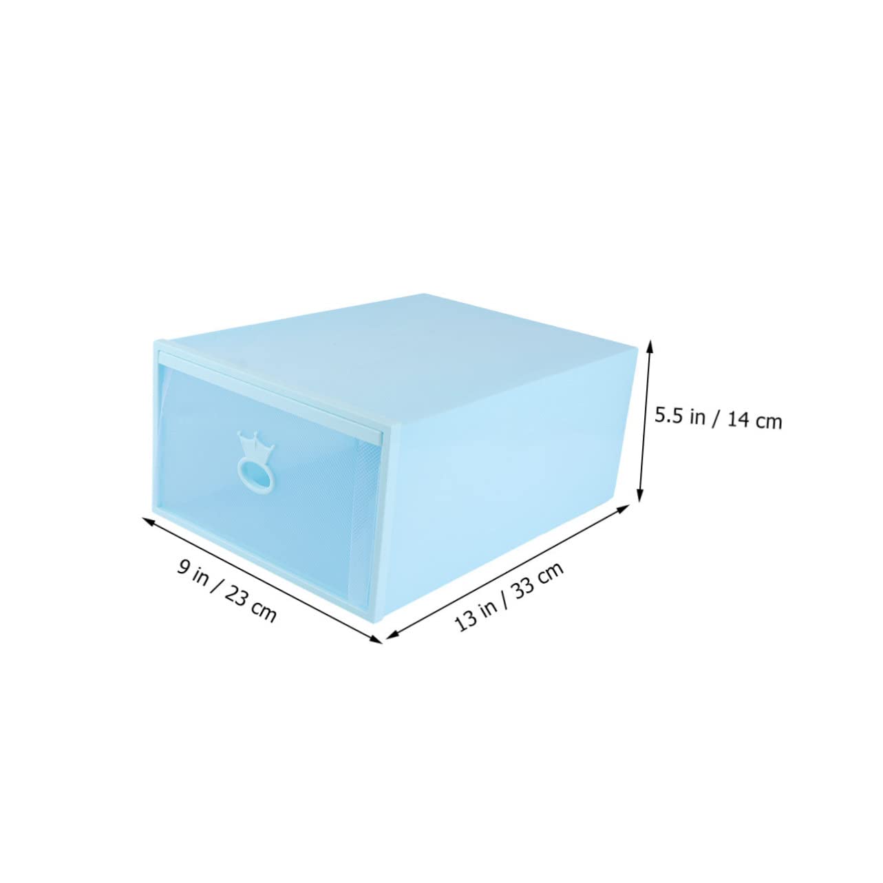 SOLUSTRE Style Shoes Storage Box with Transparent Window Plastic Shoes Organizer Stackable Shoe Container for Easy Organization Unisex Design Frame