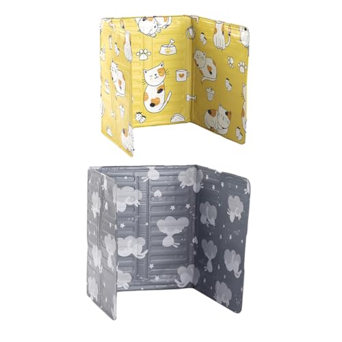 Homoyoyo 2 Piezas Protector Salpicaduras Cocina Aluminio Resistente Aceite Aislamiento Térmico para Fogones y Cocinas Gas Portátil Fácil Limpiar y Almacenar