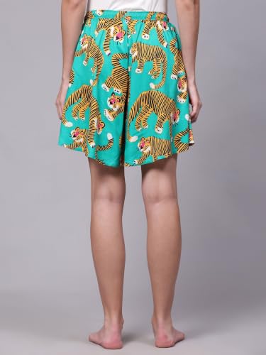 Image of B STORIES Women's Viscose Printed Lounge Culotte Shorts (Pack of 2)