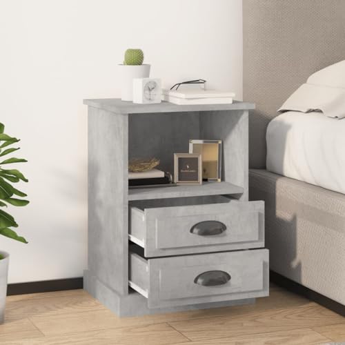 Table de chevet gris béton pour ranger votre chambre encombrée - 4