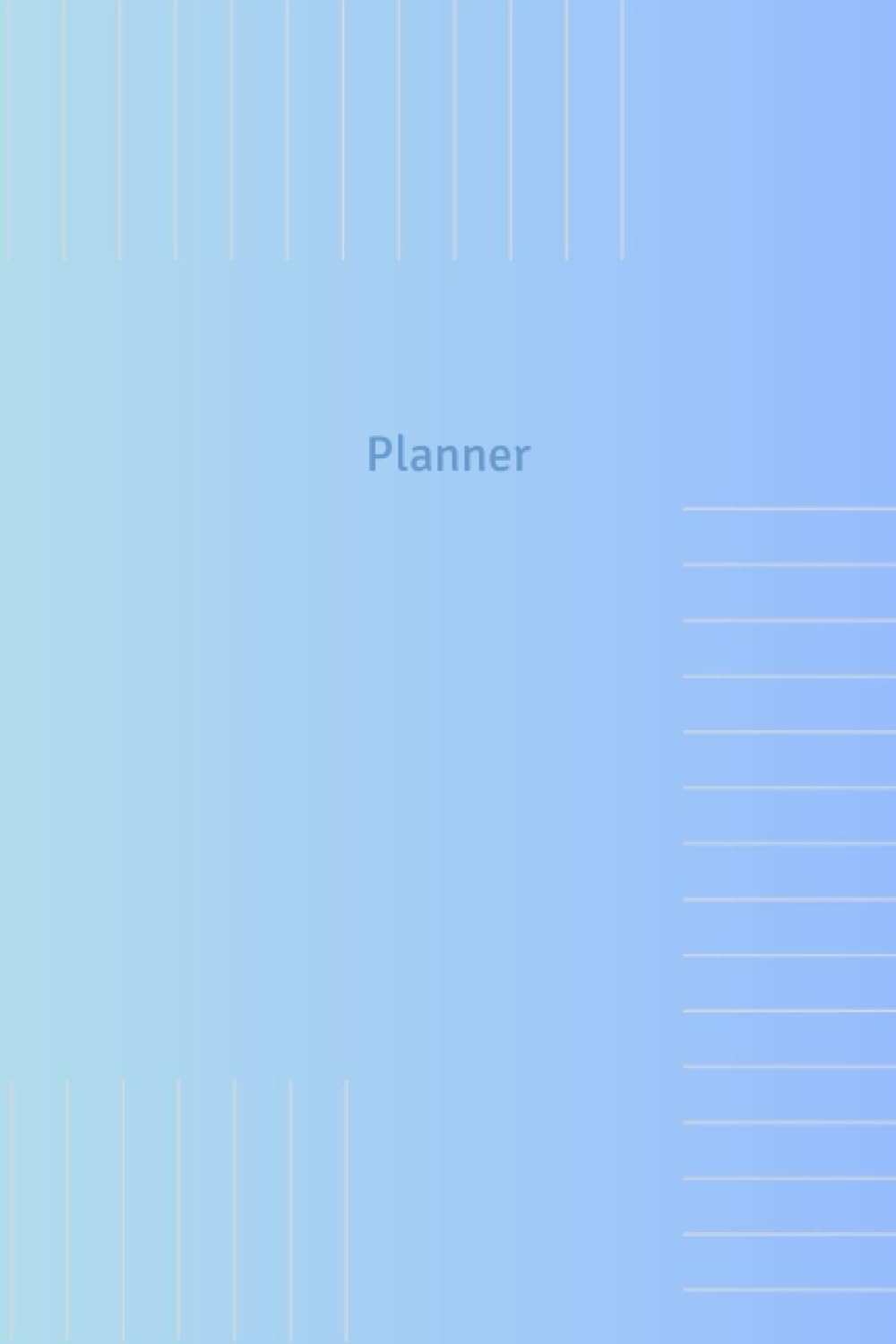 blue and green 13-Month calender style planner for any year