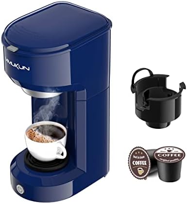 Vimukun Single Serve Coffee Maker Coffee Brewer Compatible with K-Cup Single Cup Capsule with 6 to 14oz Reservoir, Small Size (Blue)