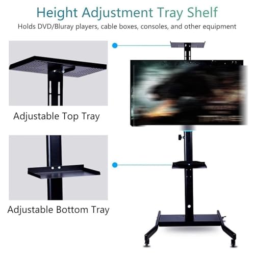 Soporte móvil para TV con ruedas y altura ajustable miniatura 5