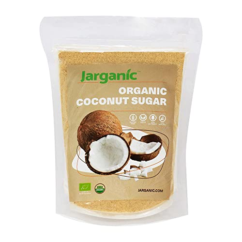 Organic Coconut Sugar 1 lb / 16 oz - Gluten-Free Vegan GMO-Free Paleo, Low Glycemic Index, Natural Sweetener, Brown Sugar Alternative - Unrefined Coconut Palm Sugar for Baking Cooking or Tea