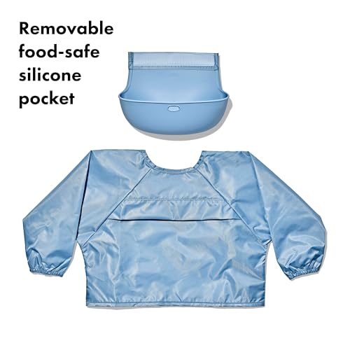 BABY SLEEVED BIB - TEAL – Pierre Belvédère