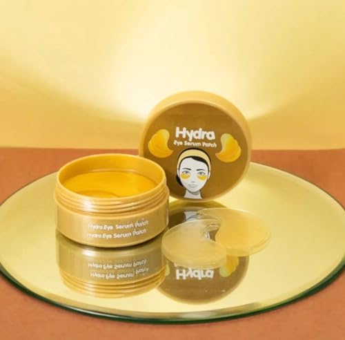 Image of Hydra Under Eye Serum Patches For Dark Circles Fine Lines & Wrinkles|Pack Of 60 Patches 30 Pairs (GOLD)