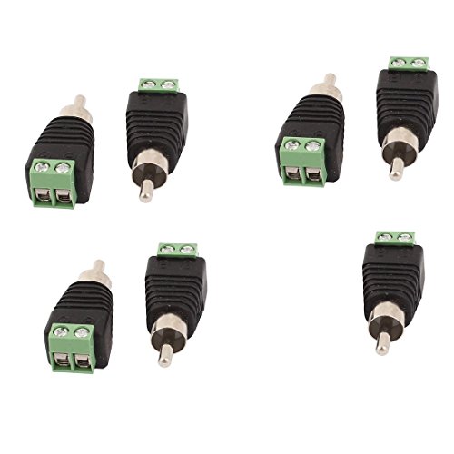 Echocart-7-x-CCTV-UTP-Phono-RCA-Male-to-AV-Screw-Terminal-Video-Balun-Adapter-Connector