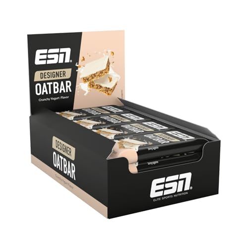 ESN Designer Oat Bar Box, Crunchy Yogurt, 12 x 100 g, Hafer Riegel für Power auf Haferbasis - perfekt für unterwegs