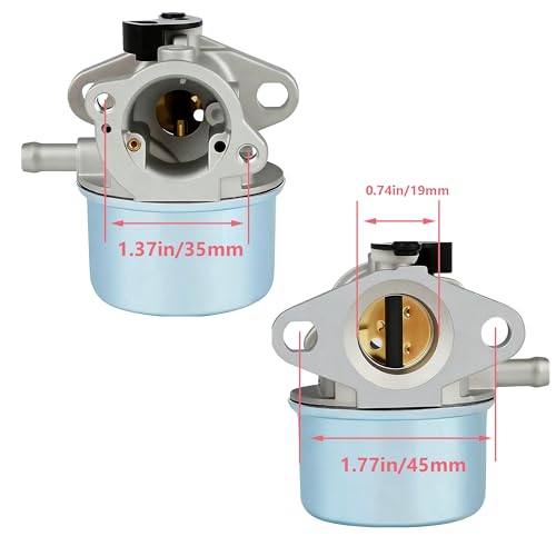 799868 Carburetor Assembly with 795259 Air Filter Cleaner Primer Base Compatible with Briggs & Stratton 498170 799872 694202 497586 498254 790821 14111 Carb