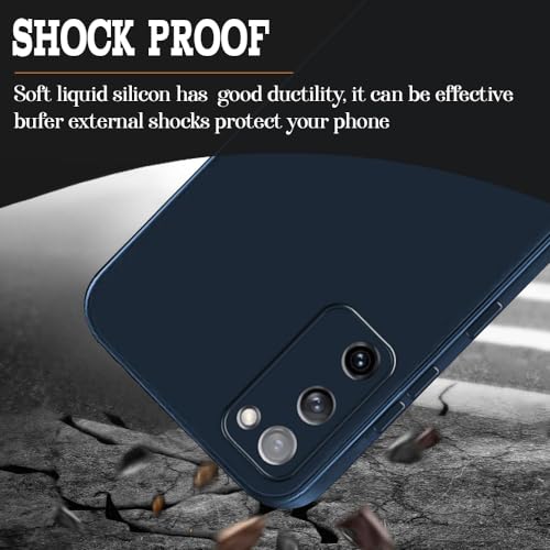 Image of Back Cover for Samsung Galaxy S20 FE 5G / 4G | Full Camera Protection | Premium Liquid Silicon Case | Flexible Bumper Case for Samsung Galaxy S20 FE 5G / 4G (Dark Blue)