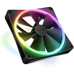 Ventilador Nzxt 140Mm NZXT F140 RGB Duo - Ventilador RGB de doble cara de 140 mm – 20 LEDs direccionables individualmente – Flujo de aire equilibrado y presión estática – Rodamiento dinámico de fluidos – Negro