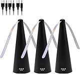 Generico 3 Pezzi Ventilatore Repellente per Mosche da Tavolo, 24,5x8,5x8,5cm Collegabile A USB O Batteria, Ventilatore per Mosche da Tavolo, Campeggio, Barbecue, Riunioni al Chiuso, Ristoranti (Nero)