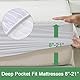 RICHAIR Matratzenschoner 140x190cm, Bambus Matratzenauflage Wasserundurchlässiger mit Einem Kissenbezug, Dehnbar bis zu 30 cm tief, Ultraweich Atmungsaktive Matratzenauflage mit Rundum-Gummizug