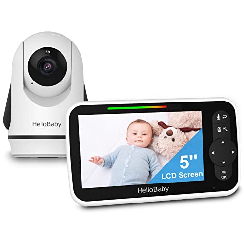 HelloBaby 5 Inch Video Baby Monitor Camera and Audio,