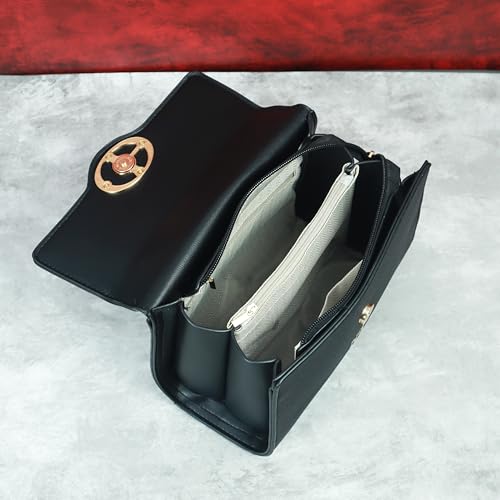 Image of NFI essentials Satchel Bags Ladies Purse Handbag Premium Women Shoulder Travel Bag for Work Gifts for Wife /Mother /Sister Stylish Office College Party Bag