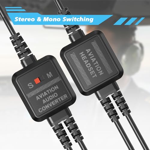 Image of WODASEN Aviation Pilot Headset for Students Flight School Passive Noise Canceling Aircraft Headphones with Boom Mic