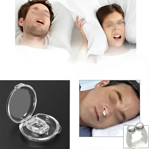 Dilatador Nasal Magnético Anti-Ronco, Kit com 2 Clipes Transparentes