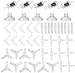40 Pieces Aquarium Air Valve Connector Plastic Inline Tubing, and 5 Pieces Suction Cups 5 Pieces Check Valve